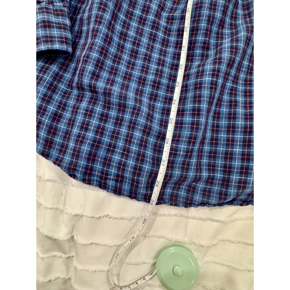 Ralph Lauren Classic Fit Blue Plaid Cotton Button Down Shirt Men's Large Preppy - Picture 16 of 16